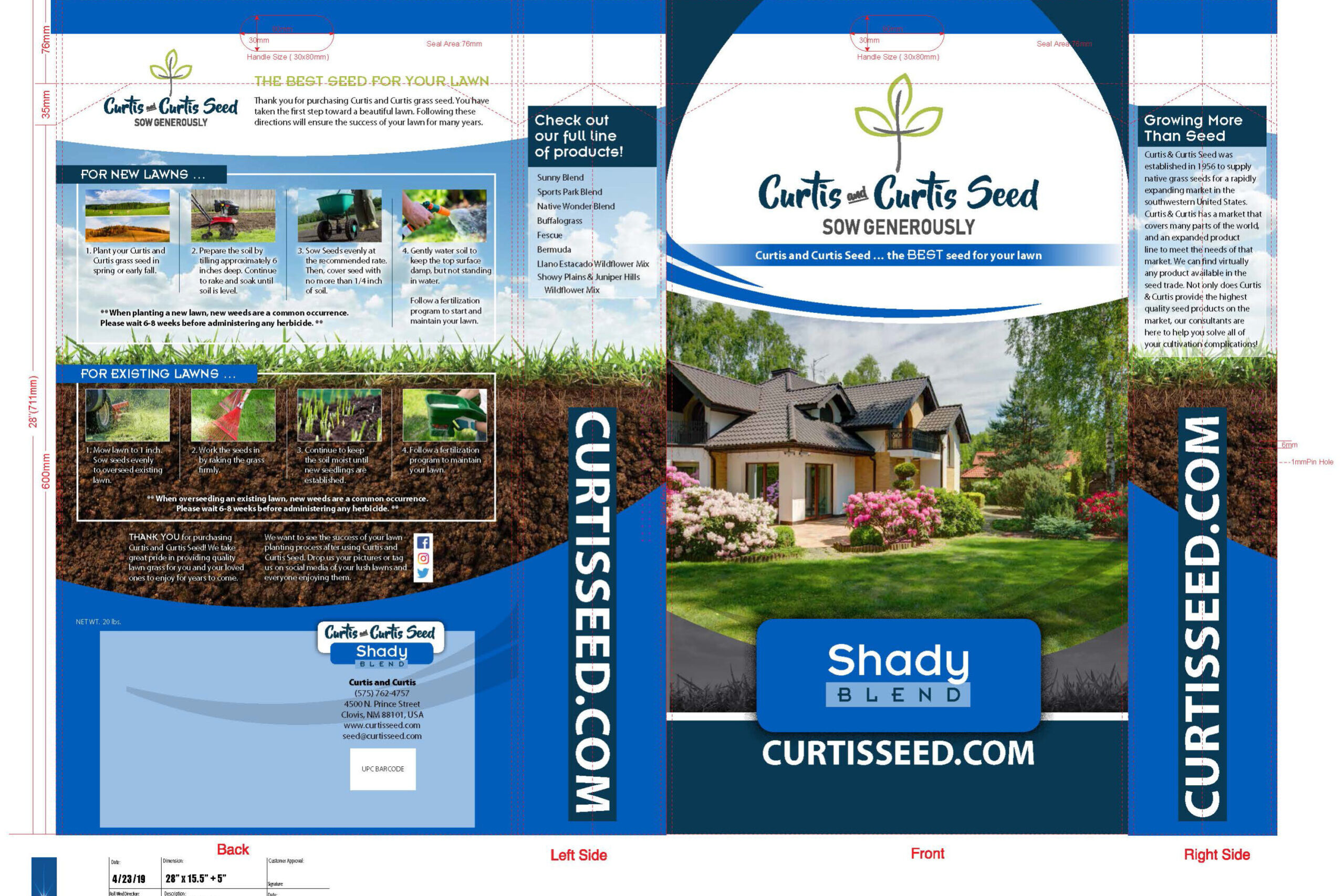 Curtis and Curtis Seed Packaging Curtis and Curtis Seed Packaging