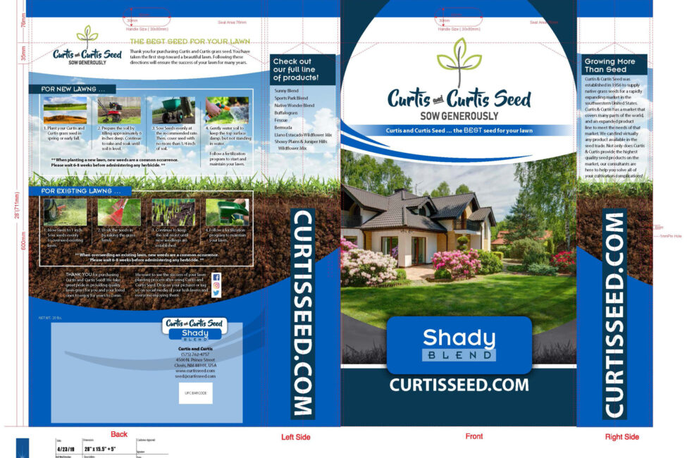 Curtis and Curtis Seed Packaging